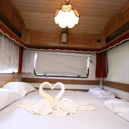 Campsite каравани на плаж златна рибка